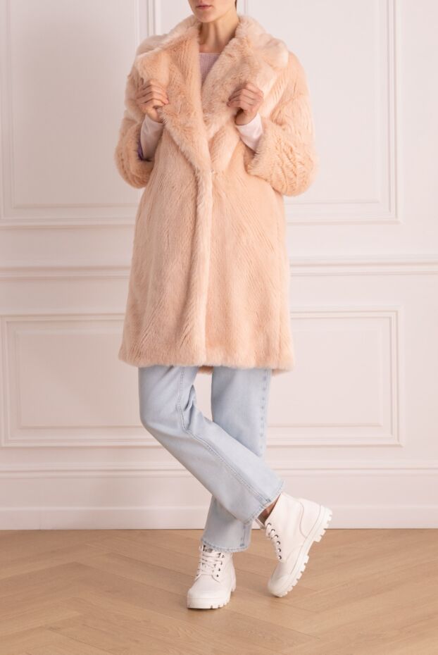 Il Cappottino woman women's pink fur coat made of acrylic and polyester buy with prices and photos 147627 - photo 2