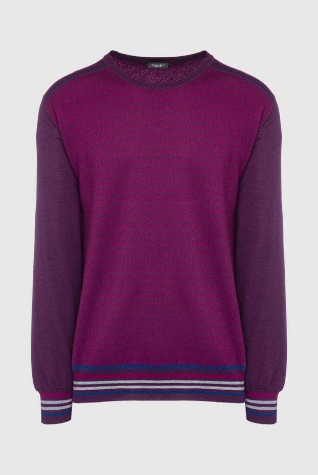 Stefano Ricci knitted cashmere silk jumper with contrast trim at the bottom 147683 - photo 1