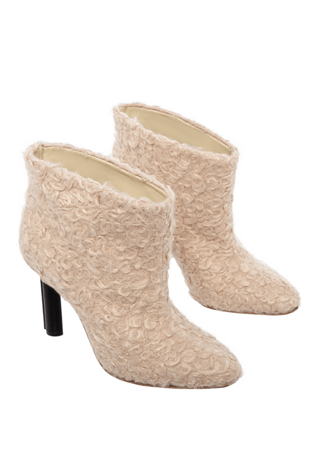 Stephen Venezia women's beige leather boots with a textured surface 147708 - photo 3