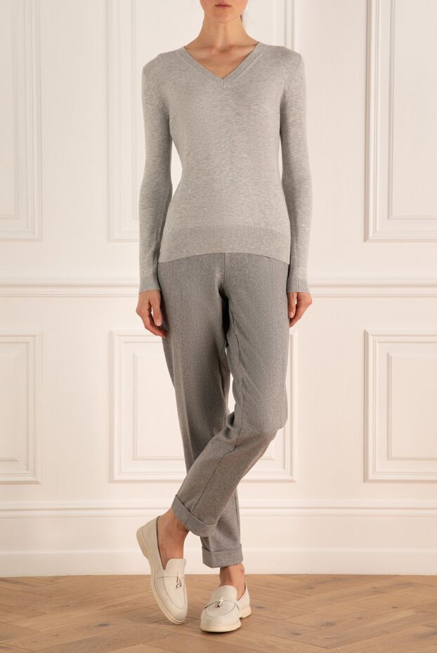 Biancalancia woman gray nylon and viscose jumper for women buy with prices and photos 147711 - photo 2