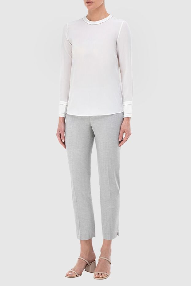 Biancalancia women's silk blouse basic white 147713 - photo 2