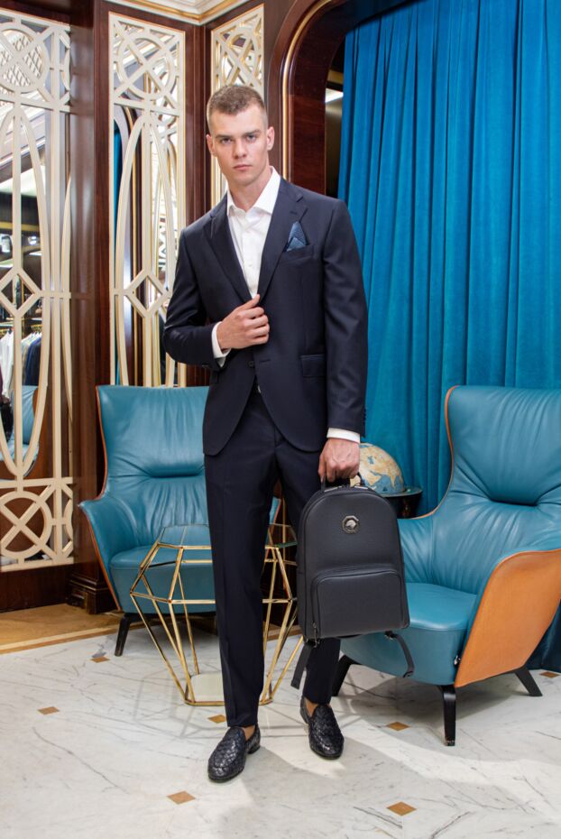 Sartoria Latorre classic wool dark blue two-piece suit men's 147747 - photo 2