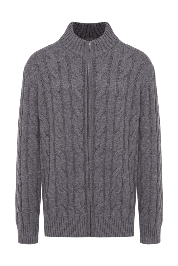 Cesare di Napoli man men's cardigan made of wool and cashmere, gray buy with prices and photos 147771 - photo 1