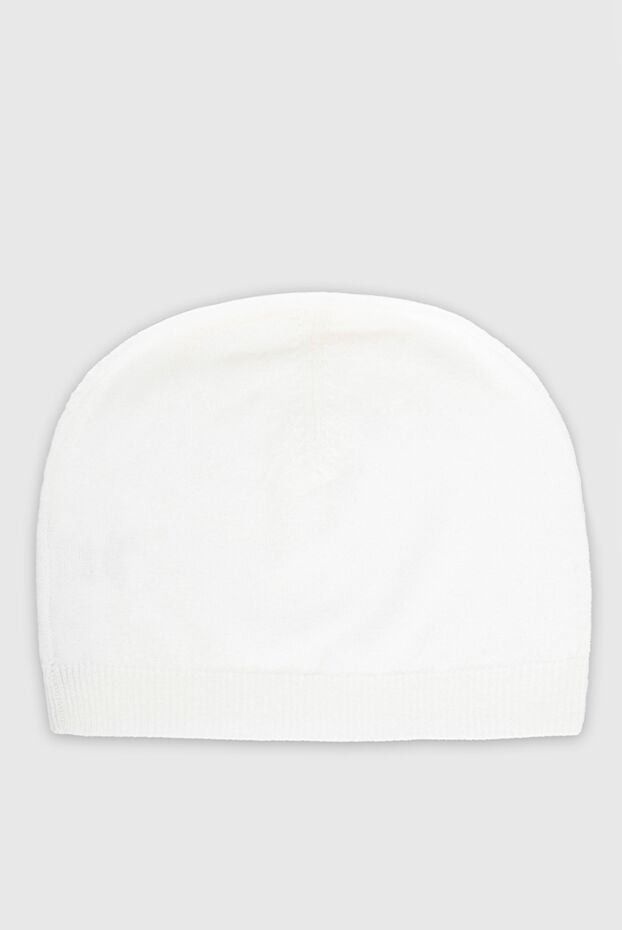 Cashmere & Silk Milano white cashmere beanie hat for women 147784 - photo 1