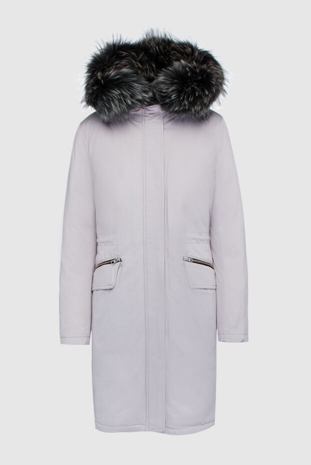 Intuition insulated parka in a delicate shade with a contrasting fur trim 147978 - photo 1