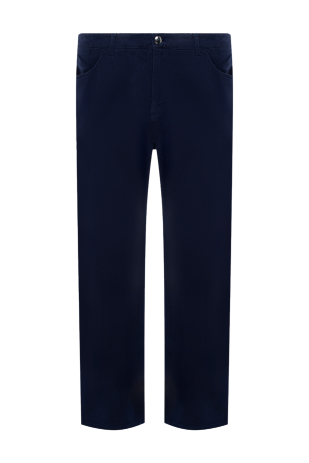 Zilli мужские брюки из хлопка синие мужские купить с ценами и фото 148160 - фото 1