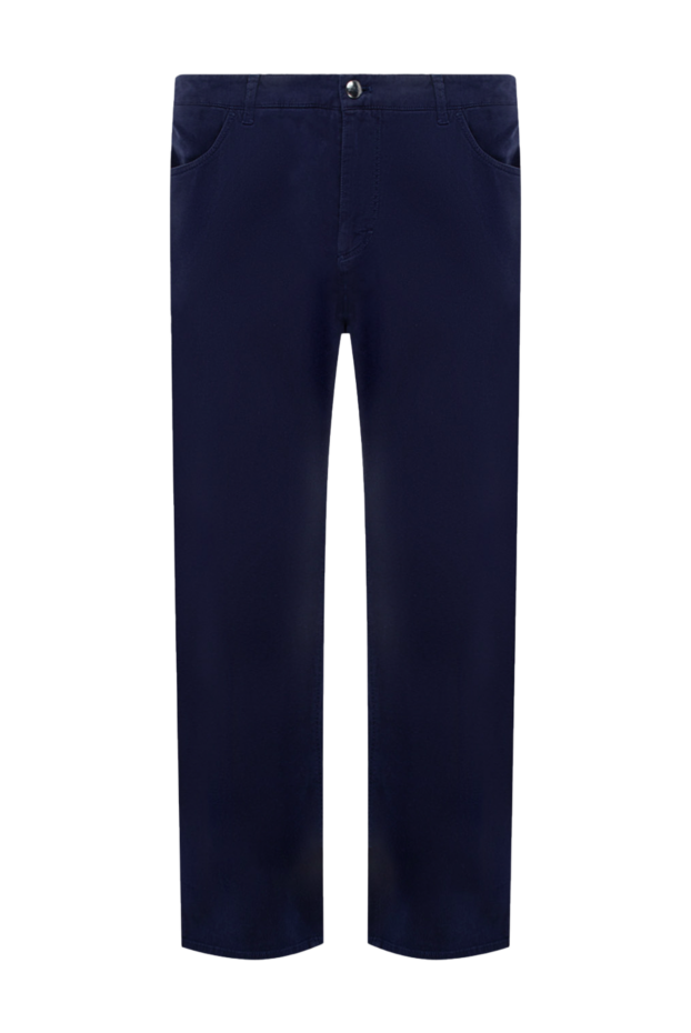 Zilli men's dark blue trousers with decorative embroidery on the pocket 148160 - photo 1