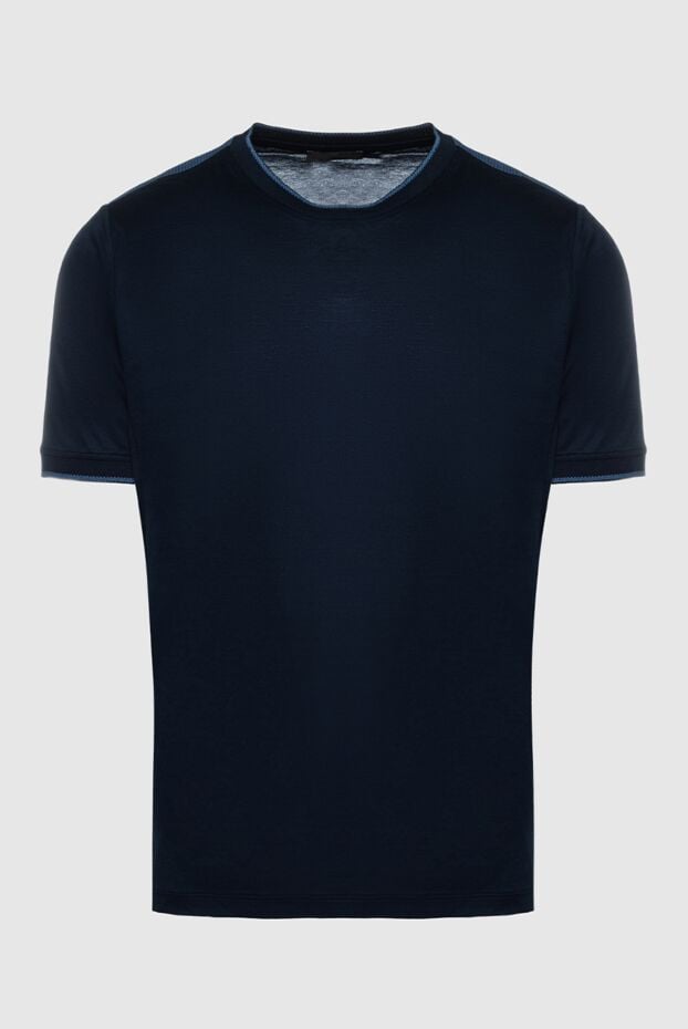 Matt Chaz men's dark blue fine jersey t-shirt with contrast trim (markdown) 195535 - photo 1