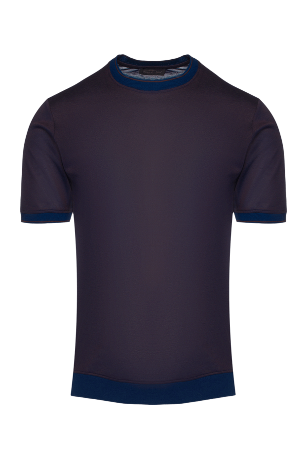 Cesare di Napoli t-shirt made of cotton and silk purple for men 148216 - photo 1