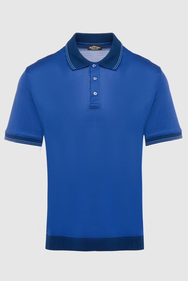 Cesare di Napoli man cotton and silk polo blue for men buy with prices and photos 148222 - photo 1