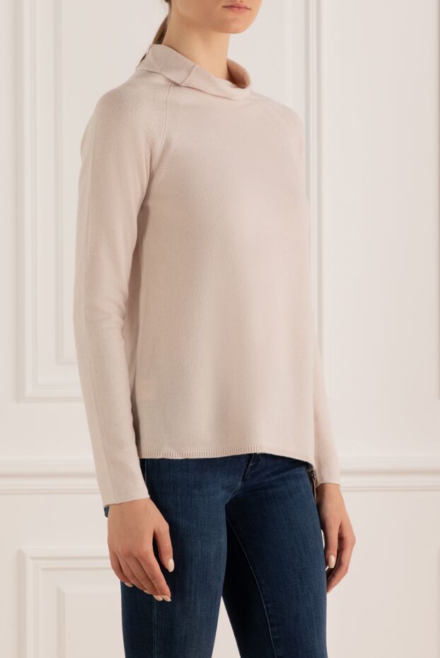 Tonet white womens jumper with raglan sleeves and a high collar 148236 - photo 3