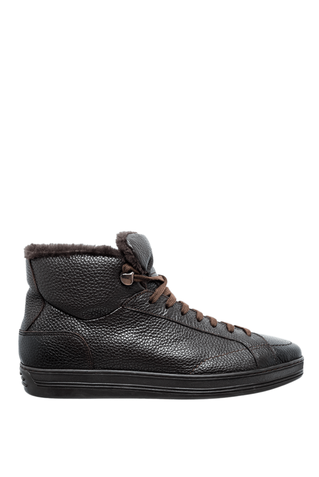 Doucal`s man brown leather sneakers for men buy with prices and photos 148282 - photo 1