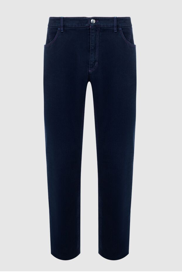 Zilli мужские джинсы из хлопка синие мужские купить с ценами и фото 148299 - фото 1