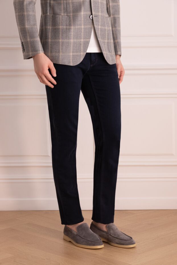 Zilli men's jeans in rich dark blue with a smooth texture 148299 - photo 3