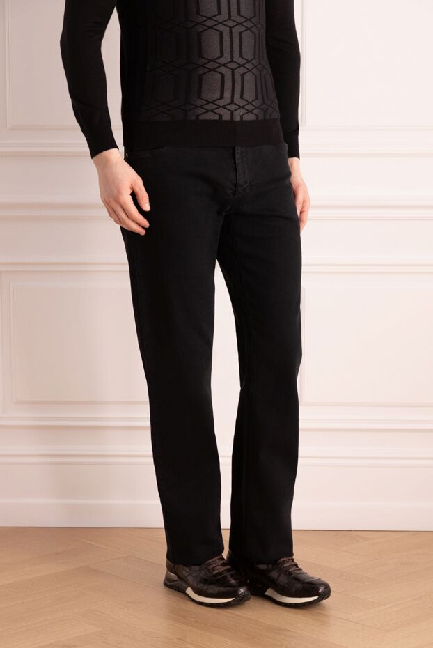 Zilli rich black soft denim jeans 148300 - photo 3