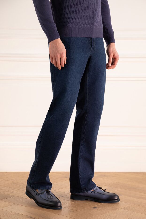 Zilli blue jeans made of soft cotton denim with embroidery on the back pocket 148304 - photo 3