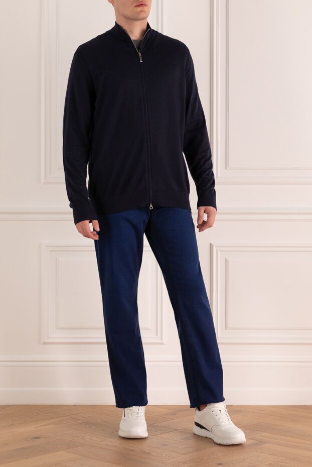 Zilli мужские джинсы из хлопка синие мужские купить с ценами и фото 148319 - фото 2