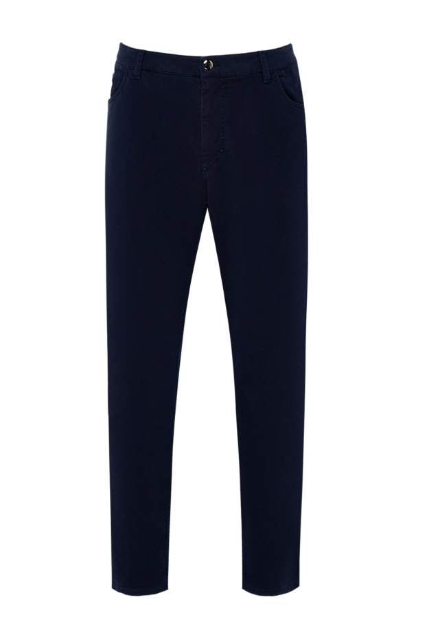 Zilli мужские брюки из хлопка синие мужские купить с ценами и фото 148336 - фото 1