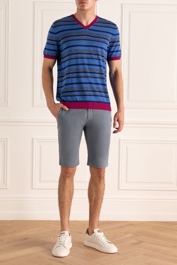 Zilli blue summer men's shorts made of thin cotton (markdown) 197099 - photo 2