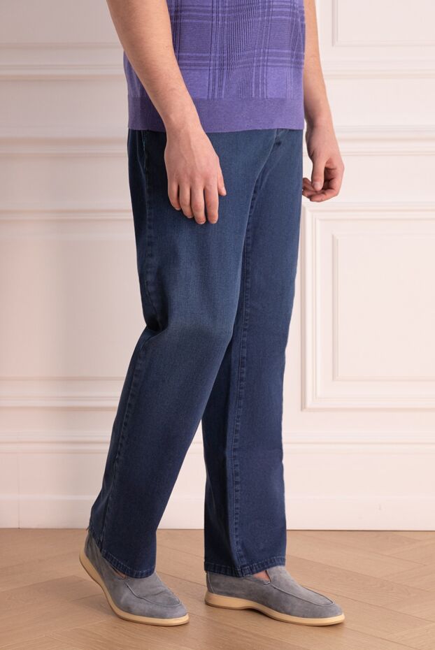 Zilli men's straight fit jeans with back button flaps 148340 - photo 3