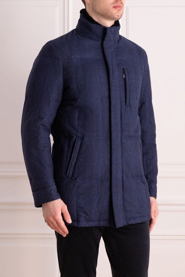 Enrico Mandelli warm down jacket made of smooth wool with a hidden fastener and a vertical pocket 148362 - photo 3