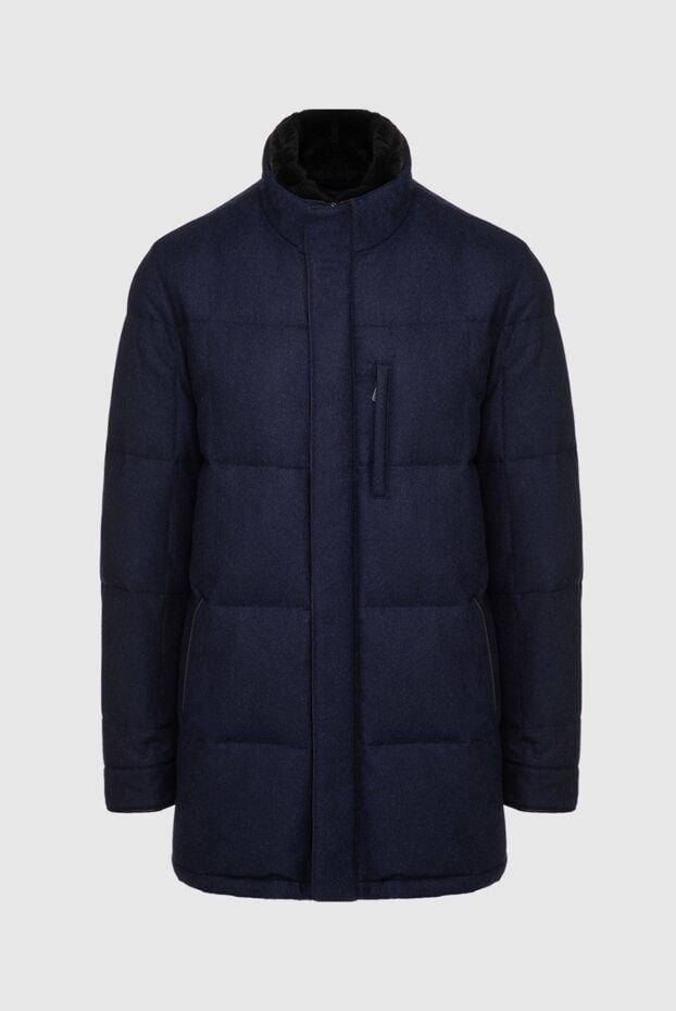 Enrico Mandelli men's down jacket made of wool and cashmere blue 148364 - photo 1
