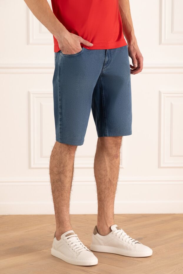 Zilli blue men's cotton shorts with a classic fit 148369 - photo 3