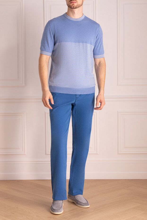 Zilli мужские джинсы из хлопка голубые мужские купить с ценами и фото 148374 - фото 2