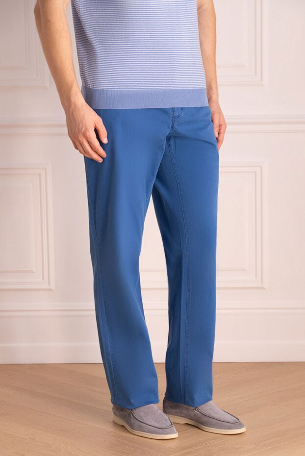 Zilli blue cotton jeans with patch pockets 148374 - photo 3