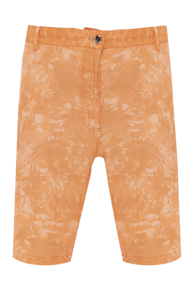 Zilli men's linen shorts with orange print 148407 - photo 1