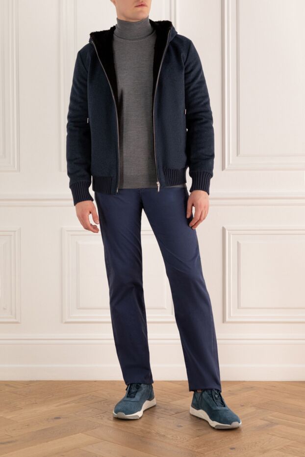 Cesare di Napoli man blue wool jacket for men buy with prices and photos 148566 - photo 2