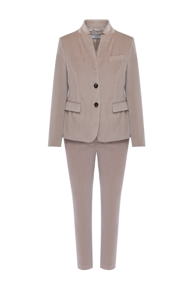 Peserico woman beige women's trouser suit made of cotton and elastane buy with prices and photos 148617 - photo 1