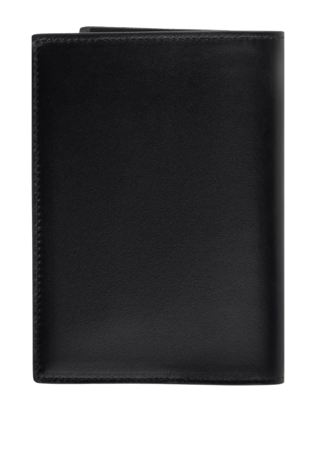 Serapian black leather passport cover for men 148672 - photo 2