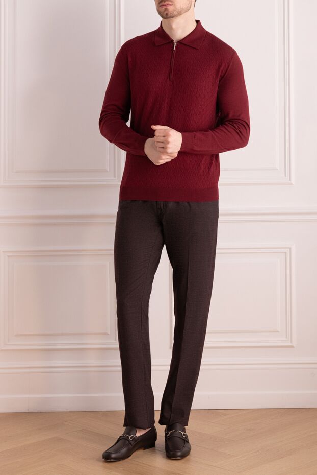 Jacob Cohen brown wool and polyester pants for men 148679 - photo 2