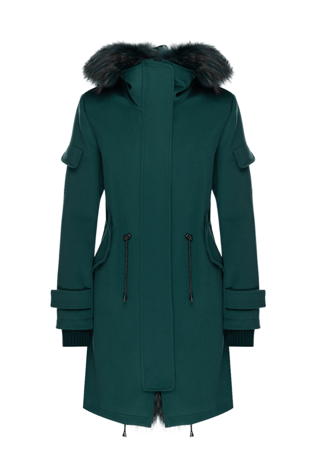 Heresis woman women's green wool and fur jacket buy with prices and photos 148682 - photo 1