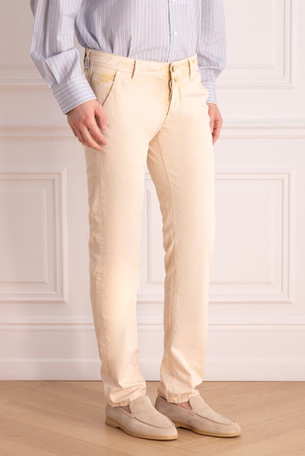 Jacob Cohen lightweight beige men's cotton trousers for everyday wear 148880 - photo 2