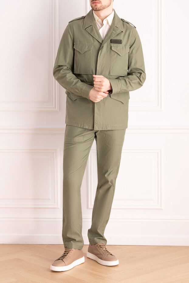 Jacob Cohen men's suit made of cotton and elastane green 148951 - photo 3