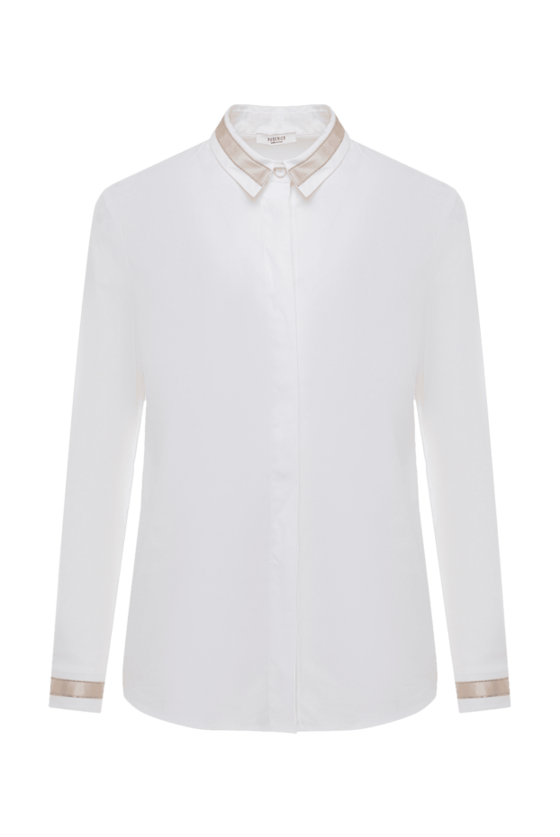 Peserico женские блуза из хлопка и полиамида белая женская купить с ценами и фото 148965 - фото 1