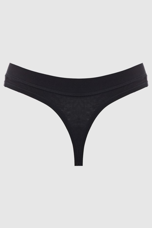 Organic Basics woman black cotton and elastane thong for women buy with prices and photos 149006 - photo 2