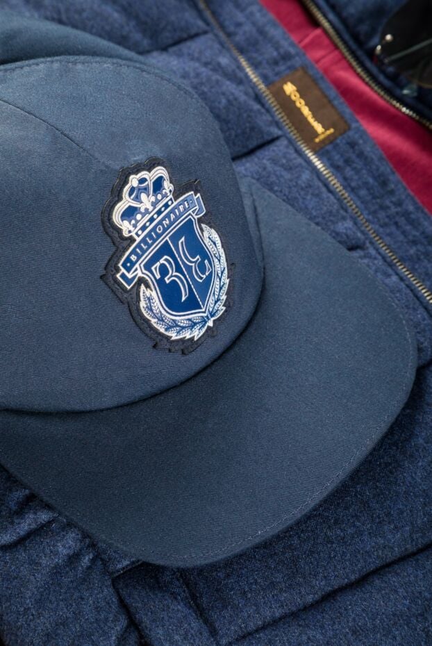 Billionaire men's dark blue cap with coat of arms and logo 149144 - photo 2