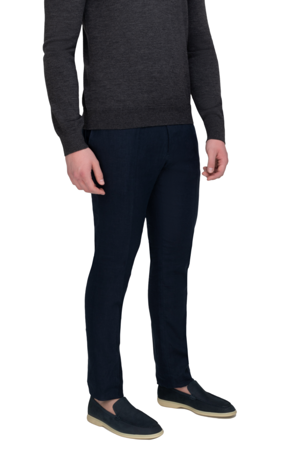 Billionaire men's linen blue pants 149167 - photo 3