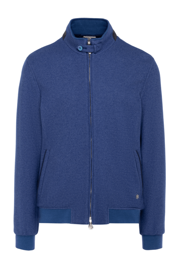 Blue cashmere and wool jacket for men - photo 1