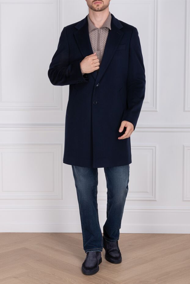 Cesare di Napoli man blue wool coat for men buy with prices and photos 149199 - photo 2