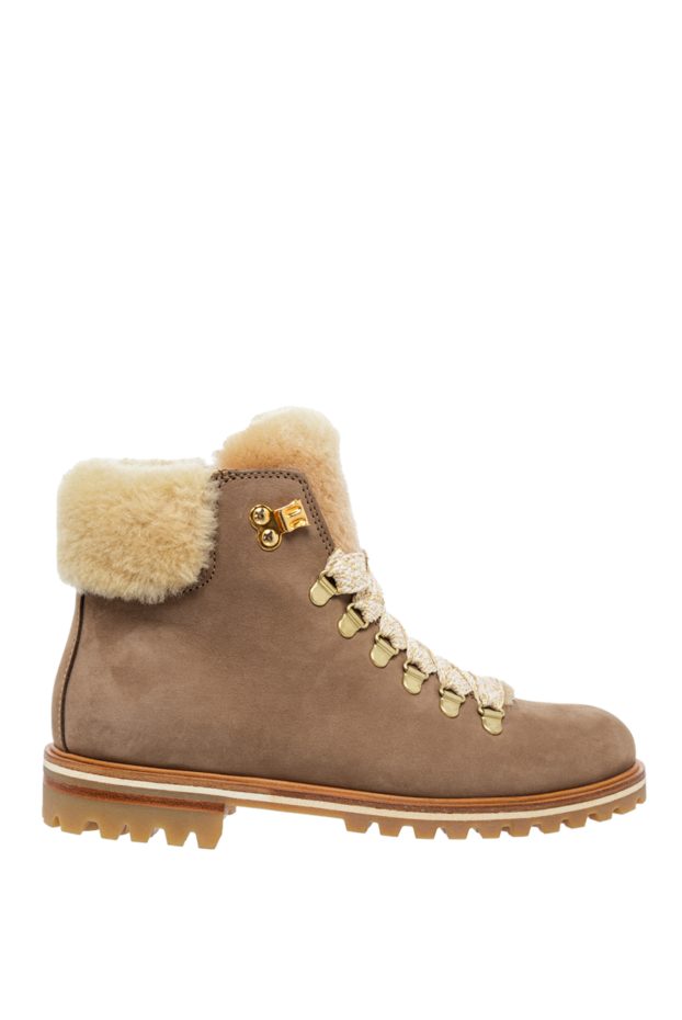 Cesare di Napoli woman beige nubuck and fur boots for women buy with prices and photos 149200 - photo 1