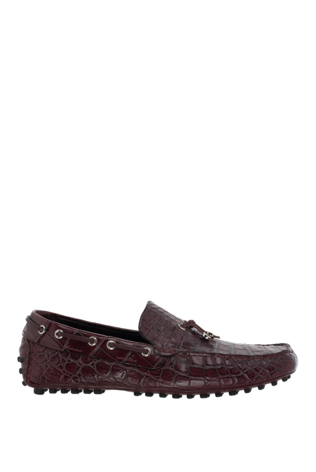 Pellettieri di Parma men's crocodile leather moccasins in burgundy 149243 - photo 1