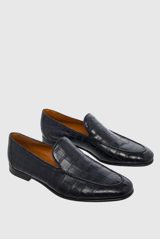 Pellettieri di Parma men's crocodile leather loafers without tassels black 149262 - photo 3