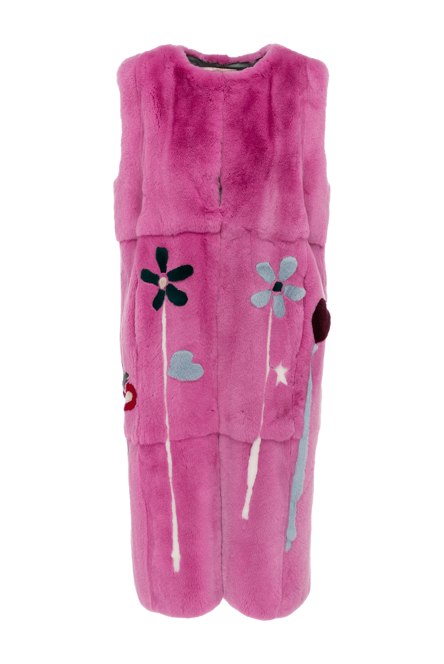 Daniela Vezza vest made of natural fur pink for women 149327 - photo 1