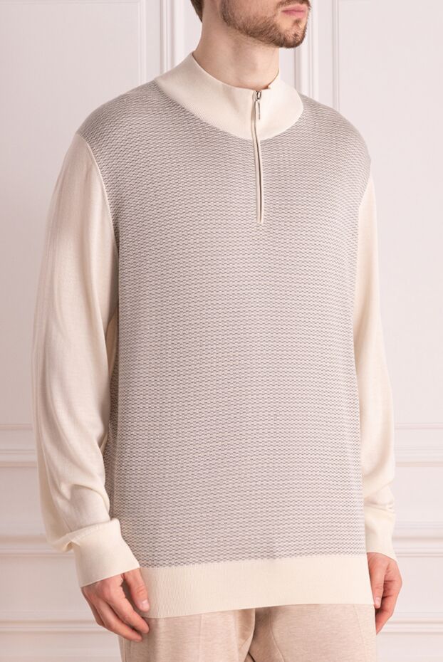Stefano Ricci troyer in cashmere and silk with a textured insert on the chest 149356 - photo 3