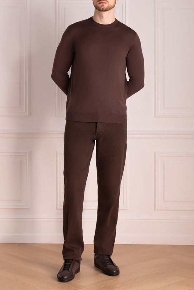 Dalmine man silk jumper brown for men buy with prices and photos 149372 - photo 2