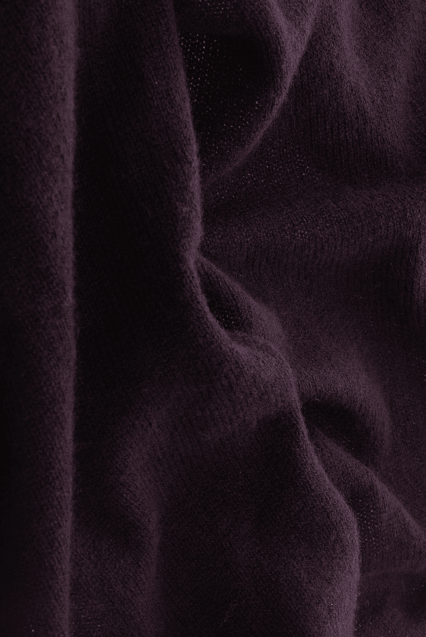 Drumohr warm, solid color cashmere scarf with soft texture in purple 149405 - photo 3